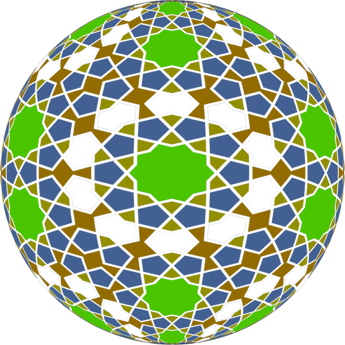 Ilustración de vector de esfera cerámica islámica