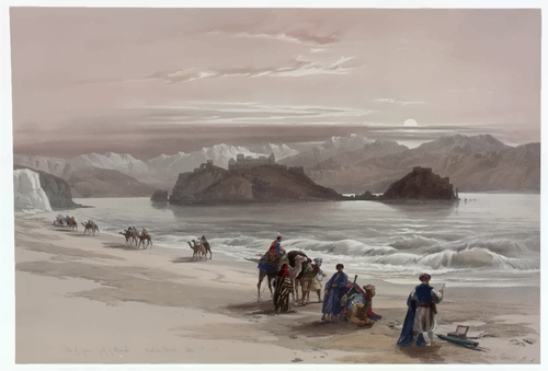 Arabská-expedice na pobřeží moře