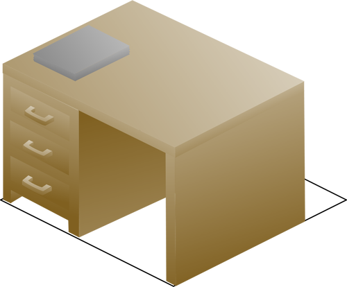 सदिश आरेखण isometric डेस्क के ठीक सामने दृश्य