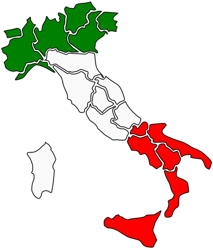 Italy map with regions vector image