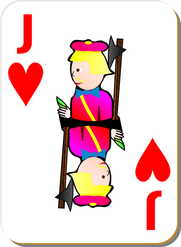 Jack of Hearts Gaming Card Vektorgrafik