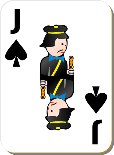 Jack of Spades Spiel Karte Vektor-ClipArt