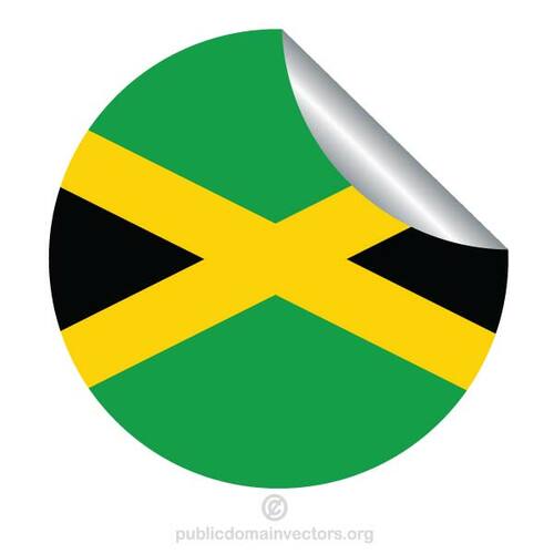 Jamaika bayrağı ile etiket
