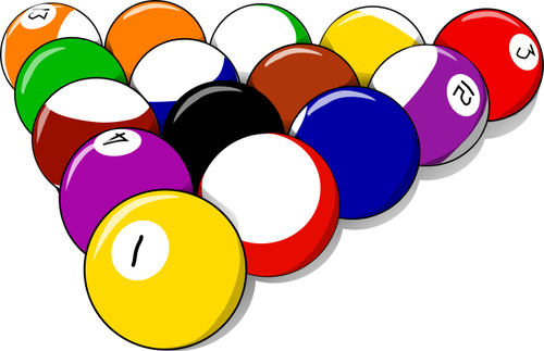 ビリヤード ボールのベクトル画像