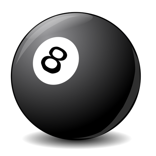 Vector utklippsbilde bassenget ball 8