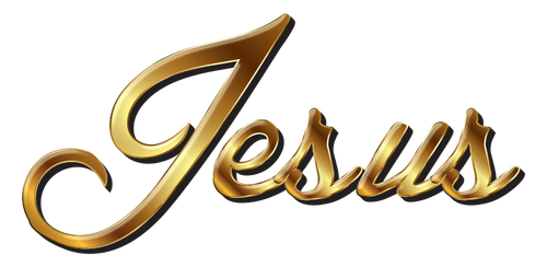 Jezus Golden typografie