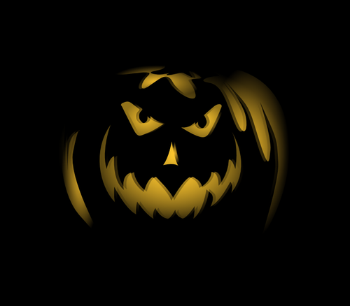 Jack-O-lanterna na imagem vetorial escuro