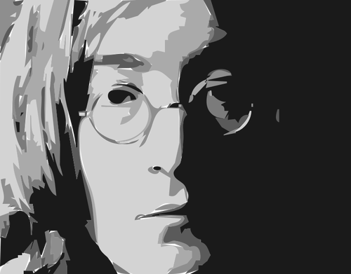 John Lennon portrét vektorový obrázek