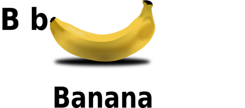 B dla bananów clipart