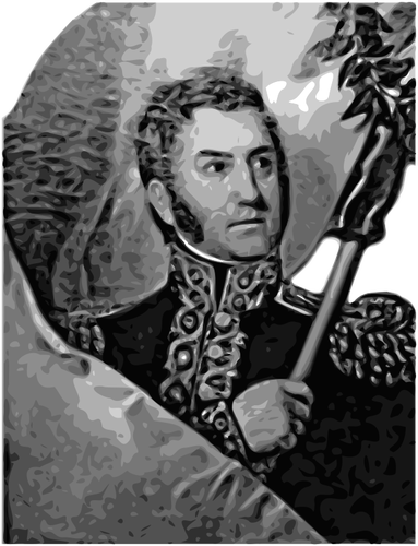 José de San Martín पोर्ट्रेट वेक्टर छवि