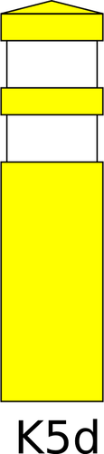 Ilustração em vetor de tráfego auto elevação amarelo sinal