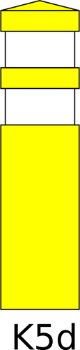 Vector illustration of yellow self-lifting traffic beacon