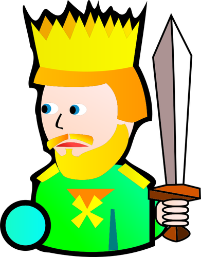 King of Clubs cartoon vector drawing