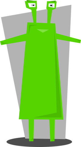 Grafika wektorowa z zielonym humanoidalne stolik