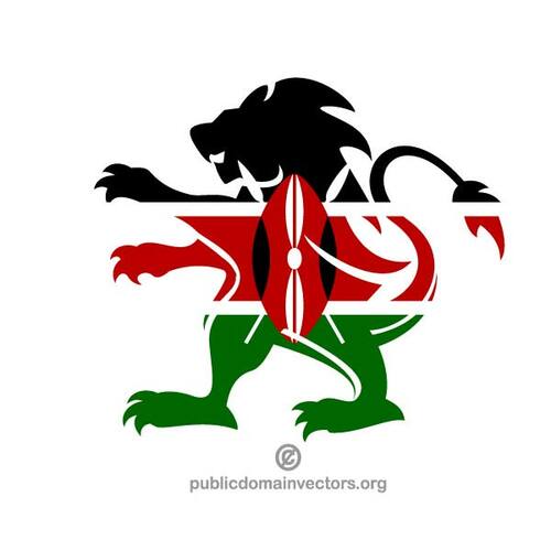 Emblema com a bandeira do Quênia