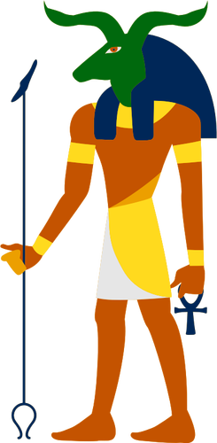 Красочные египетское божество