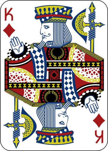 Král diamanty herní karta vektorové ilustrace