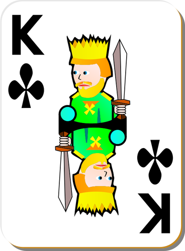 Gambar vektor kartu game King of Clubs