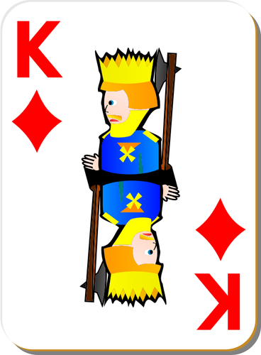 हीरे के राजा जुआ खेलने कार्ड वेक्टर छवि