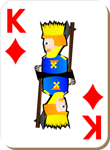 King of Diamonds-Gaming-Karte-Vektor-Bild