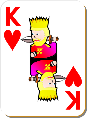 Dessin de vectoriel carte de jeux King of Hearts