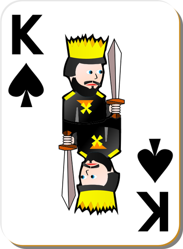 King of Spades spillkort vektor image