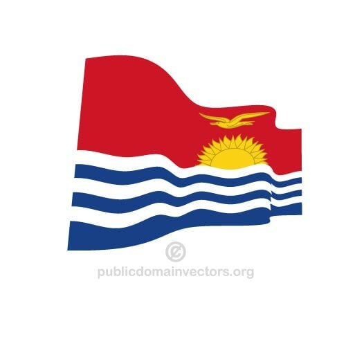 Waving flag of Kiribati