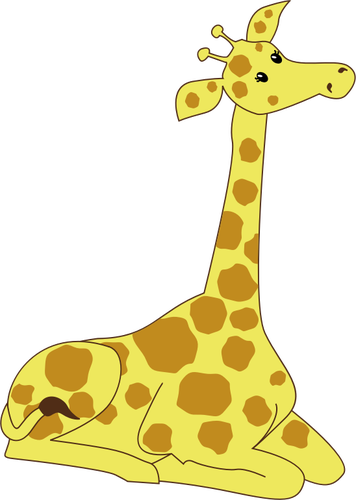 Жираф сидя