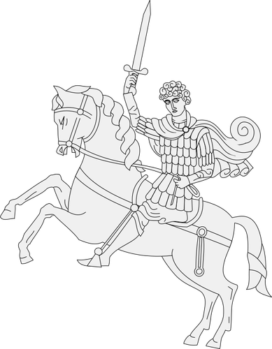 Standbeeld ridder te paard