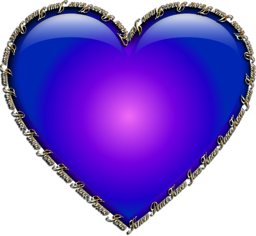 Immagine del cuore blu