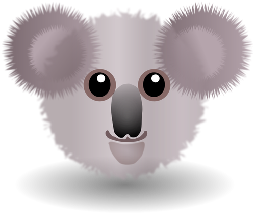 Immagine vettoriale testa buffo koala