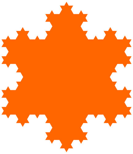 Vector clip art of spiky snowflake