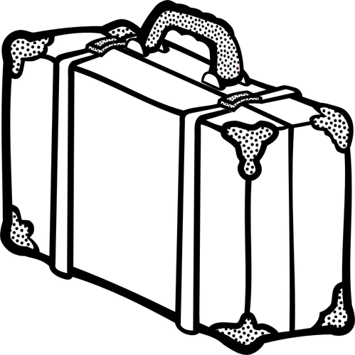 Vector clip art of art deco suitcase