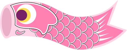 Roze Koinobori vectorillustratie