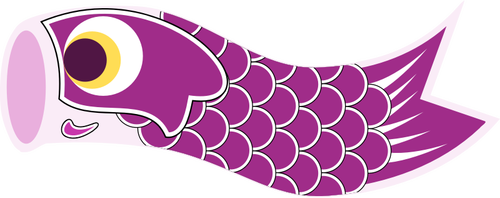 Vector image of purple Koinobori