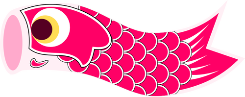 Ilustrasi vektor Koinobori merah