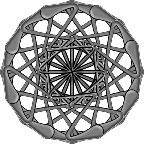 Mandala de plata redondo