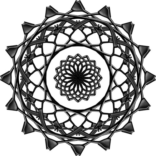 Silver mandala image