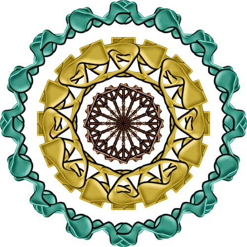 Värikäs mandala-kuva