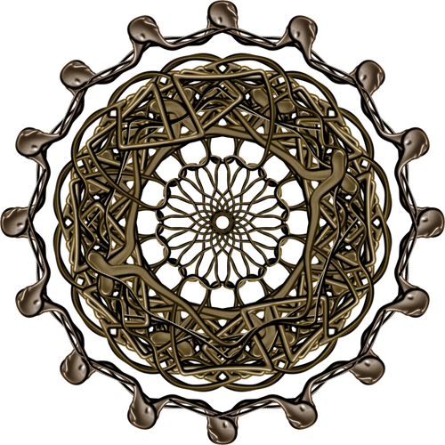 Bruin mandala vector afbeelding