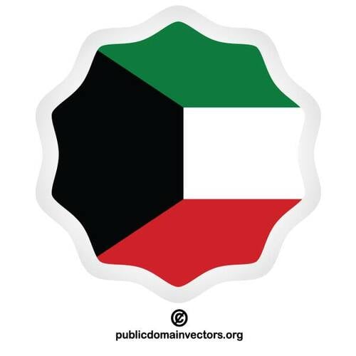 Pegatina bandera de Kuwait