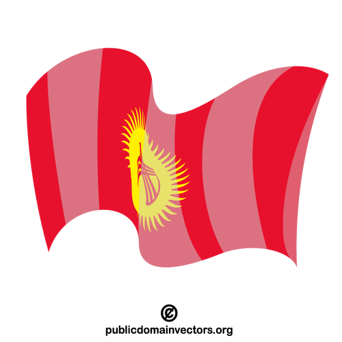 De staatsvlag van Kirgizië