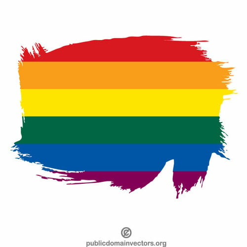 HBT-flagga målad
