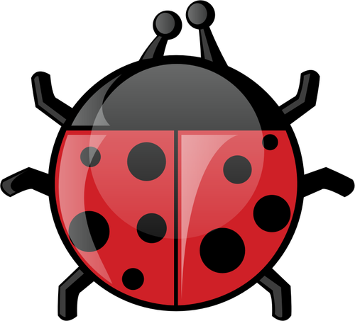 Coccinelle en style cartoon