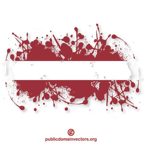 Bandeira de respingos de tinta da Letónia