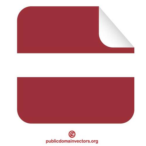 Letonya kare etiketini bayrak