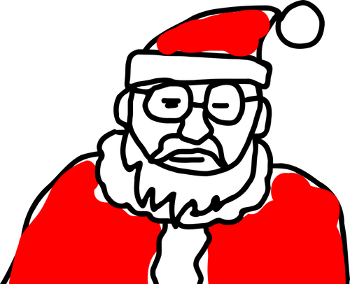 산타의 스케치 이미지