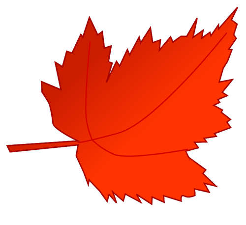 Rode en oranje maple leaf vector afbeelding