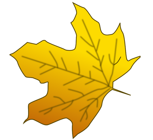 Gele maple leaf vector afbeelding