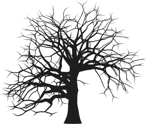 Blattlosen Baum Vektor silhouette